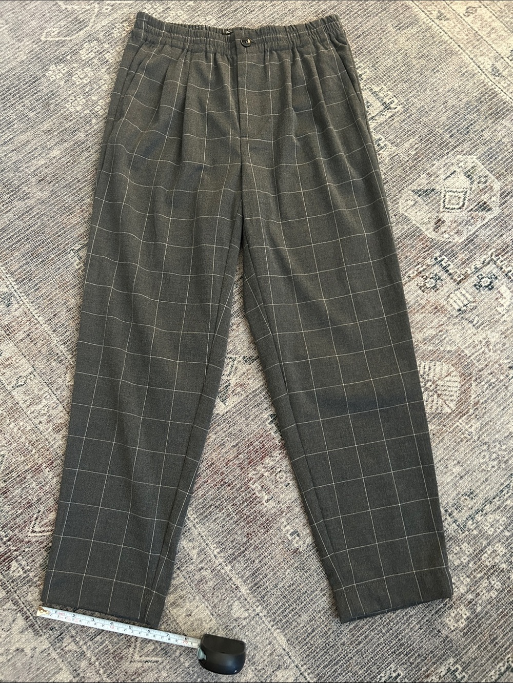 Madewell Plaid Trouser Pull On Pants XS